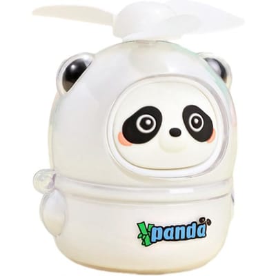 Handventilator Panda USB Oplaadbaar Draagbare Mini Ventilator Cartoon Elektrische Ventilator Met Zachte Bladen Geluidsarme Persoonlijke Zakventilatoren