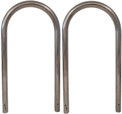 2 x Fietsenrek 115 x 58 cm roestvrij staal Ø 60 mm Beton in Fietsenrek Parker type U