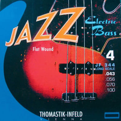 Snarenset basgitaar - Thomastik-Infeld JF344 - Jazz Flatwound - 4-snarig - 43-100 - Nikkel