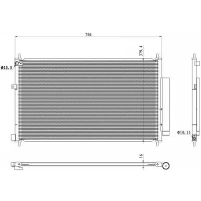 Condensator, airconditioning NRF 350419