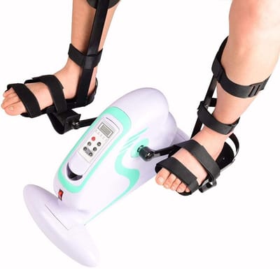 Revalidatie Pedaaltrainer - Fysiotherapie Fiets - Spierherstel Training - Verstelbare Weerstand - Compact Model - Zwart