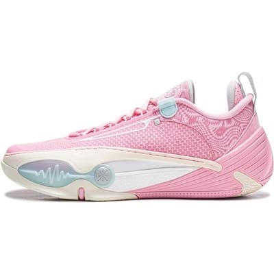 Li Ning All City 14 Demping Antislip Slijtvast Veerkrachtig Lage top Basketbalschoenen Heren Perenhout Roze ABAW001-2 40 white