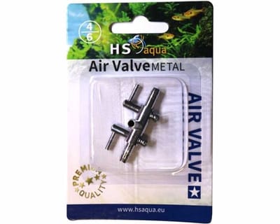HS Aqua 2-Weg Luchtkraan Metaal 4-6MM