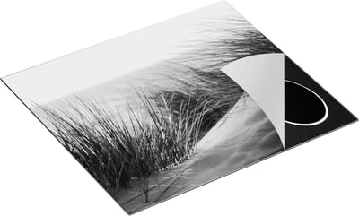 Chefcare Inductie Beschermer Strand en Duinen - Zwart Wit - 60x50 cm - Afdekplaat Inductie - Kookplaat Beschermer - Inductie Mat