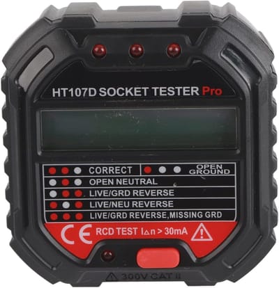 Spanningsweergave GFCI Stopcontacttester 90-250V - Automatische Circuit Polariteit Detector