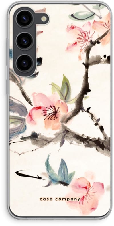 Case Company® - Hoesje geschikt voor Samsung Galaxy S23 Plus hoesje - Japanse bloemen - Soft Cover Telefoonhoesje - Bescherming aan alle Kanten en Schermrand