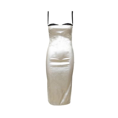 Dolce & Gabbana metallic zilveren jurk - jaren '90
