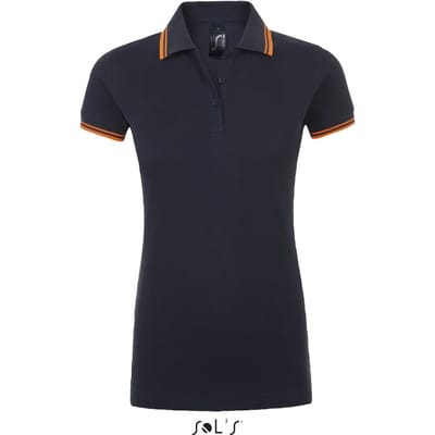SOL'S Women´s Polo Shirt Pasadena L586 - French Navy/Neon Orange - XXL