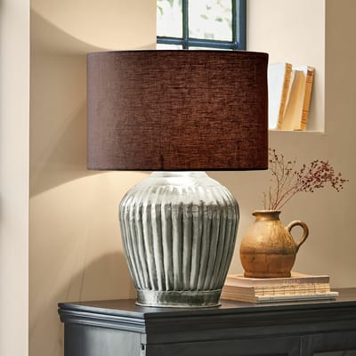 LOBERON Tafellamp Fauville zilverkleurig/zwart