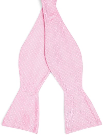 Roze Zijden Gestippelde Zelfbinder Vlinderdas