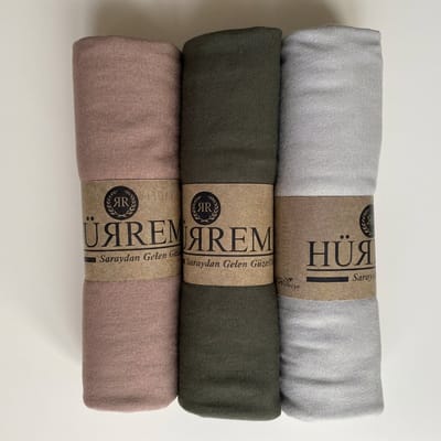 FIRASET Hurrem Collectie – 3-delige Jersey Sjaal Set - Hoofddoek - Hoofddeksel - Hijab | Natuurlijke Combinatie Favorieten