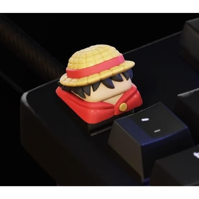 One Piece Anime Figuur Luffy Sanji Zoro DIY Keycap Schattige Cartoon Kruis Mechanisch Toetsenbord ESC Basis Keycap Cadeau beige