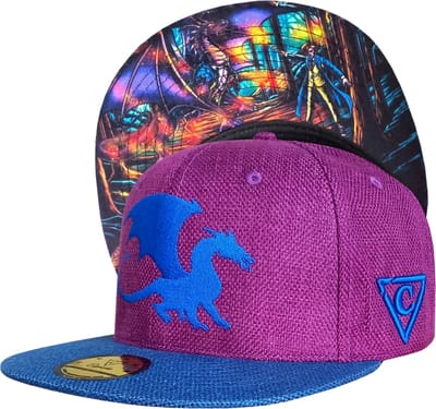 Capiche® Snapback – Magische Spreuk – Paars & Blauw Dik Katoen – Pet Heren – Baseball Pet – Tovenaars Pet – Magic Spell – Wizard Pet