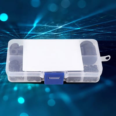 480 Stuks Zwarte Nylon Ring Pakking Platte Vlakke Combinatie Kit M2M10 Hardware Benodigdheden