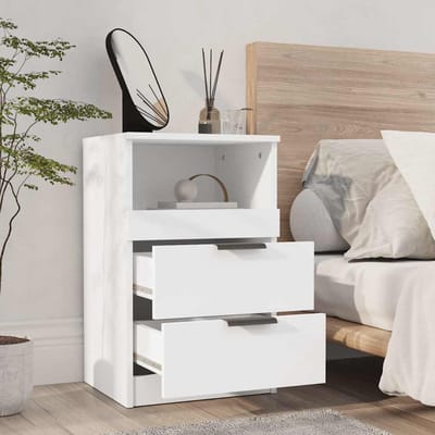 vidaXL - Nachtkastjes - Wit - Standard - Engineered - wood