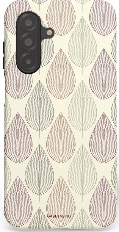 Casetastic hoesje geschikt voor Samsung Galaxy A26 - Dubbellaagse bescherming - Botanisch retro bladeren dans - Fashion Case - Crème