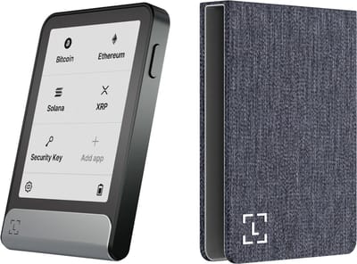 Ledger Flex + Magnet Folio Business Charcoal - Voordeelbundel - Hardware Wallet set - Magnetische case