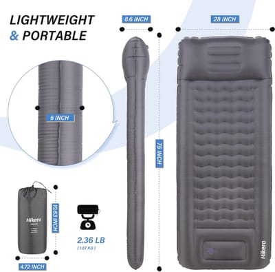 Opblaasbare Slaapmat 15,5 cm - Ultralichte Campingmat voor Backpacken en Wandelen - Ideaal voor Tent en Buitenactiviteiten