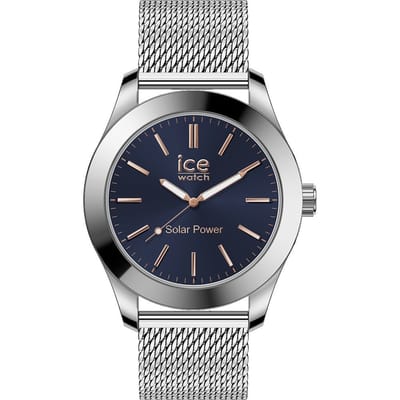 Ice Watch ICE steel - Silver dark blue 023794 Horloge - Staal - Zilverkleurig - Ø 40 mm