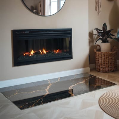Coloray Vloerplaat Houtkachel - Onderplaat Kachel - 140 cm x 70 cm - Houtkachel Vloerplaat - Zwart Vloerplaat Kachel - Verwarmingsaccessoires - Vloerplaat voor Houtkachel - Vloerplaat Open Haard - Vloerplaat Voor Kachel