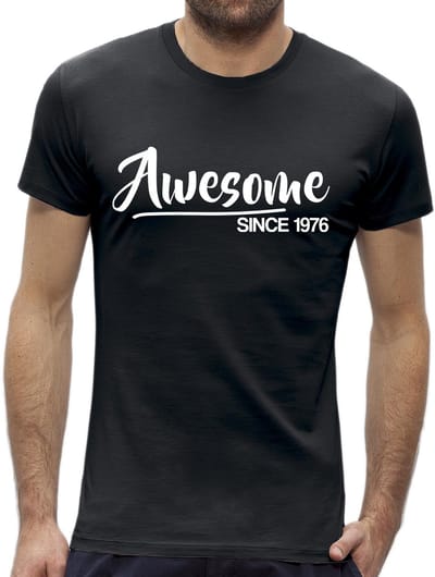 50 jaar abraham shirt Awesome / kado tip man / Heren maat S / verjaardag cadeau / 1976