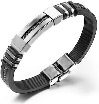 Montebello Armband Malens Z - 316L Staal - Siliconen - 20.5cm