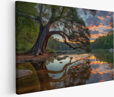 Saammp Muurcirkel Hout - Abstract Kleurrijke Tijger - Natuur - Dieren - Ø 90 - Wandcirkel - Wanddecoratie Cirkel - Muurdecoratie Woonkamer - Slaapkamer decoratie - Rond Schilderij