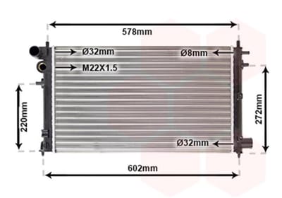 Van Wezel - RADIATOR VOOR PEUGEOT 106 1991-1996 1301V1