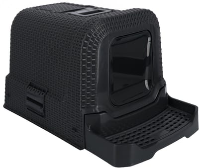 Adori Kattentoilet Rattan 69x42x41 cm - Kattenbak - Antraciet