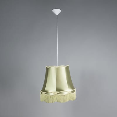 Qazqa retro hanglamp - Granny - groen, rond, 45cm, binnenverlichting