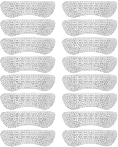 Ryoudavell - 8 Paar Siliconen Hielsticker - Hielkussens - Hiel Pads - Zelfklevende Hielbescherming Pads - Doorzichtig - Antislip - Comfort - Comfortabele Inlegzolen voor Hoge Hakken - Anti-slijtage en Schokabsorberend - Schoenen - Hakken - Unisex