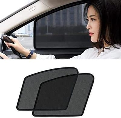 Zonneschermen Auto - Raambekleding - Privacy Beschermen - Ademend Materiaal - 4 Delig - Zwart