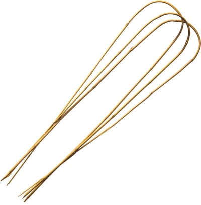 Nature Bamboestok Gebogen Naturel H120cmxø12 14mm 3 Stuks