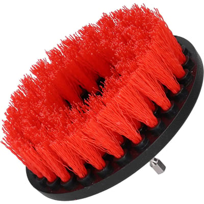 Brosse de Perceuse 5 pouces Épurateur Électrique Brosse de Polissage Nettoyage pour Sol Mur Bureau Nettoyage red