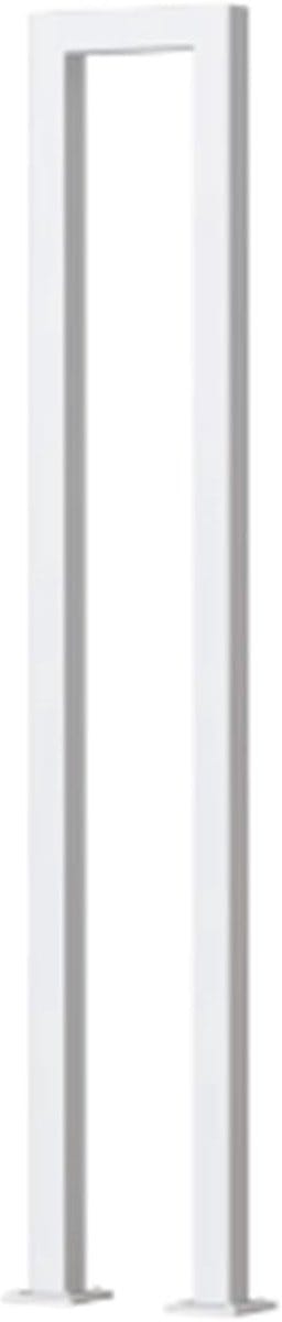 Metalen trapleuning paal - Vierkante buisleuning - Veilige trappen - U-vormig ontwerp - 35 tot 95cm - Wit