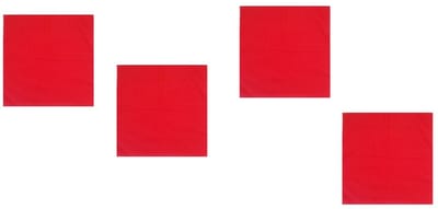 24x Zakdoek rood motief 53 x 53 cm - Merk Partyxplosion - Boeren Zakdoek bandana boeren carnaval feest sjaal