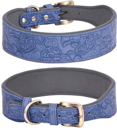 Onf3 - Lederen hondenhalsband - PU-lederen halsband - Comfortabel en