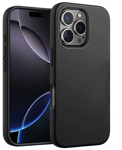 Zwart Hoesje Geschikt Voor iPhone 16 Pro - Zwarte Siliconen hoesje - TPU Back Cover Hoes - Zwart