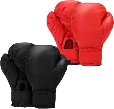 Bokshandschoenen Paar - Trainingshandschoenen Bokszak - Boksen Trainen - Volledige Handbescherming - Volwassenen Maat - Rood Zwart
