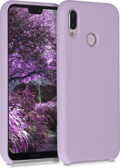kwmobile telefoonhoesje geschikt voor Huawei P20 Lite - Hoesje met siliconen coating - Smartphone case in mauve