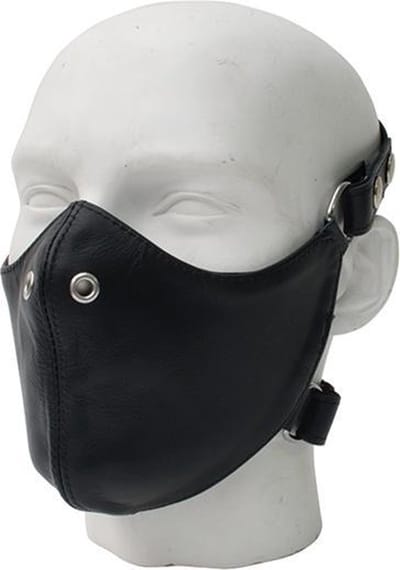 Mister B Leren Bike Masker - Zwart