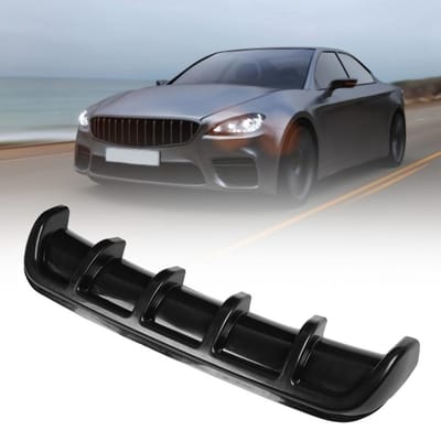 Zwarte Universele Auto Achterbumper Haaienvin Spoiler Diffuser Black gray