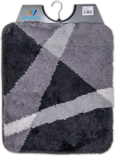 Wicotex - Bidetmat - WC mat - Toiletmat strepen Grijs - Badmat - Antislip onderkant - Afmeting 50x60cm