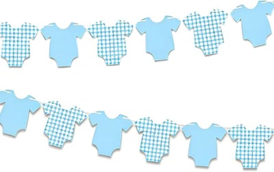 Schattige Romper Versiering voor Babyshower, Blauw Jeans Thema, Ballonnen en Banners voor Jongens