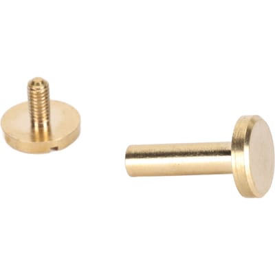 50 Set Bindklinknagel Ronde Platte Kop Messing Sleufschroef Klinknagels voor Riemen Tassen Portefeuilles Schoenen Jassen 10x15mm / 0.39x0.59in