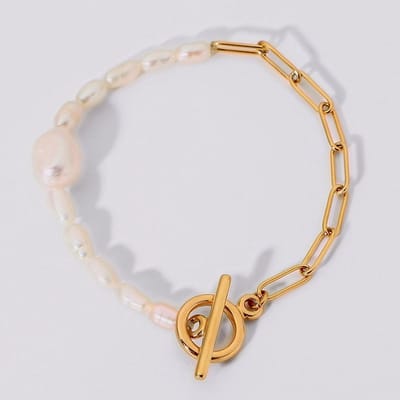 Schakelarmband met Zoetwaterparels – Tijdloos & Elegant | Twinolo