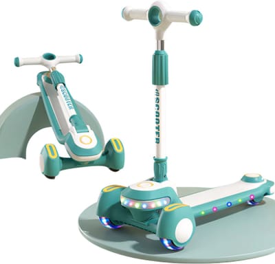 Scooter – Kinderstep Groen – 3 Wielen – Met Muziek en LED Verlichting – Voor Kinderen 3-8 Jaar
