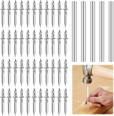 Dubbele Kop Nagels - Plintnagels Sokkeldraad - Plinten Bevestigen - Zonder Sporen - 26 mm - Zilverkleurig