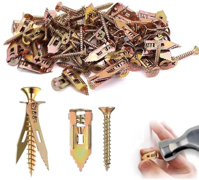 Gipsplaatpluggen 50 stuks - Zelfborende schroeven 12 x 30 mm - Geschikt voor haken en planken - Eenvoudig in gebruik - ShopVlot