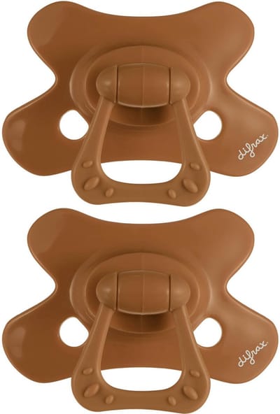 Difrax Fopspeen Natural - 18+ Maanden - Bruin - 2 Stuks